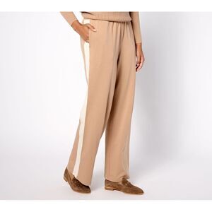 Studio Park Women's Petite Pants 2XP Pet Side Stripe Knit Pant Brown A628901